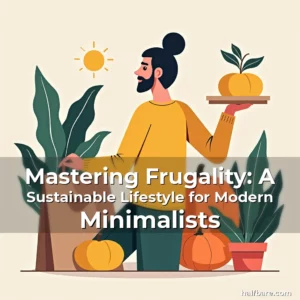 Artistic representation for Mastering Frugality: A Sustainable Lifestyle for Modern Minimalists